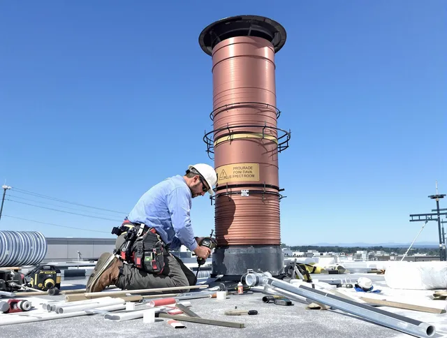 Installed chimney liner by Kendall Chimney Sweep in Kendall, FL