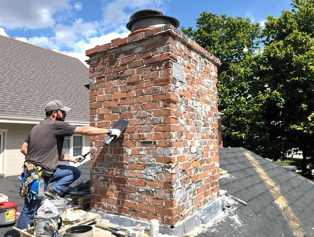 Completed chimney rebuild by Kendall Chimney Sweep in Kendall, FL