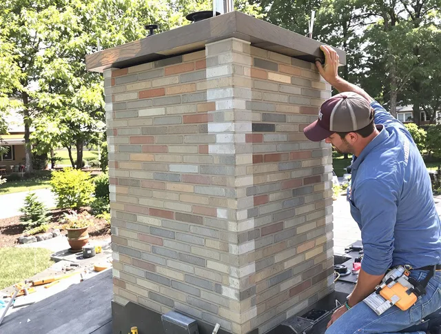 Kendall Chimney Sweep completing a modern chimney remodel in Kendall, FL