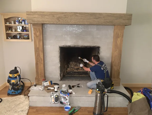 Detailed creosote removal process by Kendall Chimney Sweep in Kendall, FL